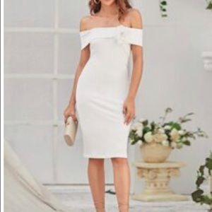 Brand new White off the shoulder Cocktail dress